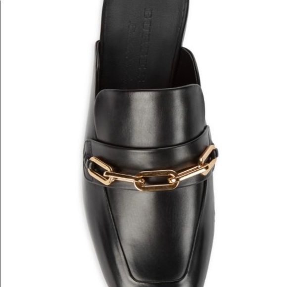 NWOT BURBERRY Chic heeled black leather mules - Picture 3 of 11